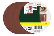 Slipemaskin - Bosch 25-delers slipepapirsett til eksentersliper, korning 80, 120, 240 115 mm - 2607019496