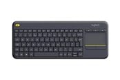 Tastatur - Logitech K400 Plus Ergonomic Wireless Touch - Tastatur - Nordisk - Svart - 920-007141