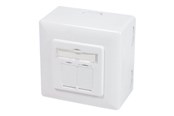 Tilbehør - LogiLink NP0039 Cat6 2-Port Network Outlet Box - NP0039