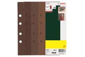Slipemaskin - Bosch 25-delers slipepapirsett til plansliper, korning 60, 80, 120, 240 G= 60, 80, 120, 240, 8 hull - 2607019499