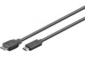 USB - Pro USB-C <-> USB Micro-B 3.0 - 0.6m - Svart - 4040849679957