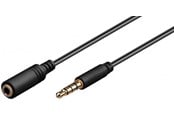 Lydkabel - Pro MiniJack 3.5mm Ext. 4P - Bk - 0.5m - 4040849624766