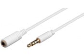 Lydkabel - Pro MiniJack 3.5mm Ext. 4P - Wh - 1.5m - 4040849623615