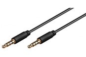 Lydkabel - Pro MiniJack 3.5mm Slim 4P - Bk - 0.5m - 4040849638244