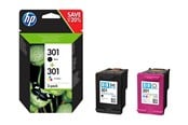Printertilbehør blekk/toner - HP 301 / N9J72AE 2-Pack Black (Magenta Cyan Yellow) - Blekkpatron Fargebasert tricolor - N9J72AE