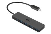 USB-hub - I-Tec USB-C Slim Passive Hub - 4-Port - USB 3.0 - 20 cm cable USB-hub - USB 3.0 - 4 porter - Svart - C31HUB404