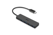 USB-hub - I-Tec USB-C Slim Passive Hub - 4-Port - USB 3.0 - 20 cm cable USB-hub - USB 3.0 - 4 porter - Svart - C31HUB404
