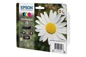Printertilbehør blekk/toner - Epson 18 Multipack (Black Cyan Magenta Yellow) Ink - C13T18064012