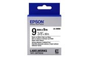 Papir, Fotopapir & Etiketter - Epson LK-3WBW Label Cartridge Strong Adhesive Black/White 9mm (9m) - C53S653007