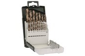 Bormaskin & Bits - Bosch 19-delers metallbor-sett HSS-Co, DIN 338 1,0; 1,5; 2,0; 2,5; 3,0; 3,5; 4,0; 4,5; 5,0; 5,5; 6,0; 6,5; 7,0; 7,5; 8,0; 8,5; 9,0; 9,5; 10,0 mm - 2609255133