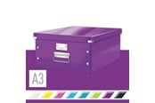Arkivering & Oppbevaring - Leitz Oppbevaringsboks Click & Store WOW Large Lilla - 60450062