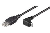 USB - Pro USB- A <-> Micro USB-B Angled - Black - 1.8m - 4040849953439