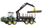 Leketøysbil - Bruder John Deere 1210E Forwarder with 4 trunks and grab - 2133