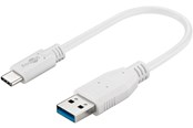 USB - Pro USB-A <-> USB-C - 0.2m - USB 3.0 - Hvit - PUSB3.2G1-AC-WHT-0.2M