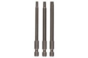 Bormaskin & Bits - Bosch 3-delers sett skrutrekkerblad for skruer med innvendig torx (T) T20; T25; T30; 89 mm - 2609255972