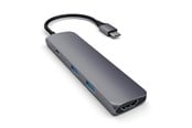 Dokkingstasjon - Satechi Slim Aluminum Multi-Port Adapter - USB-C Interface - 4K HDMI - 2-Port USB-A - ST-CMAM