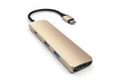 Dokkingstasjon - Satechi Slim Aluminum Multi-Port Adapter - USB-C - 4K HDMI - 2-Port USB-A - ST-CMAG