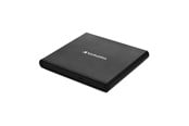 Optisk driver (DVD/BR/Floppy) - Verbatim Slimline CD/DVD Writer - USB 2.0 - Black - DVD-RW (Brenner) - USB 2.0 - Svart - 98938