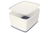 Arkivering & Oppbevaring - Leitz MyBox Large oppbevaringsboks 18 liter m/lokk Hvit - 52161001