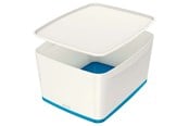 Arkivering & Oppbevaring - Leitz Oppbevaringsboks MyBox WOW Large 18 liter m/lokk Blå - 52161036