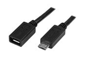 USB - StarTech.com 0.5m / 20in Micro-USB Extension Cable - M/F - USB forlængerkabel - 50 cm - USBUBEXT50CM