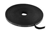 Kabelordner/Kabelstrømpe - Deltaco Velcro Cable Tie Roll - 15m - Black - CM1015S