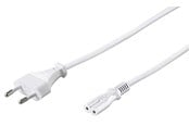 Strømkabel (ekstern) - Pro Strømkabel C7 (2 pins) - Hvit - 1.5m - Rett - 4040849513268