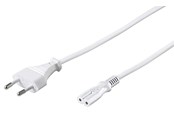 Strømkabel (ekstern) - Pro Strømkabel C7 (2 pins) - Hvit - 3m - Rett - 4040849939877