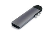 Dokkingstasjon - Satechi Aluminum Type-C Pro Hub With Ethernet - USB-C - 87W PD - 1GbE - ST-TCPHEM