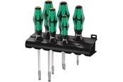 Verktøy - Wera 334 SK/6 Rack Schraubendrehersatz Kraftform Plus L - 5007680001