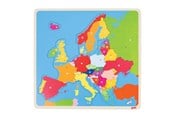 Puslespill - Goki Wooden Puzzle Europe Tre - 57509