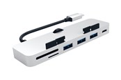 USB-hub - Satechi Aluminum Type-C Clamp Hub Pro - USB-C - 4-Port - microSD reader USB-hub - 4 porter - Sølv - ST-TCIMHS