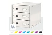 Arkivering & Oppbevaring - Leitz Skuffkabinett Click & Store  WOW 3 skuffer Hvit - 60480001