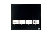 Konferanse & Presentasjon - Nobo Glasstavle Diamond  30x30cm Kv. Sort - 1903950