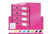 Arkivering & Oppbevaring - Leitz Skuffkabinett Click & Store WOW 4 skuffer Rosa - 60490023
