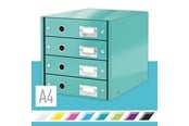 Arkivering & Oppbevaring - Leitz Skuffkabinett Click & Store  WOW 4 skuffer Isblå - 60490051