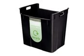 Skrivebordstilbehør - Leitz Papirkurv Basko 40 liter Sort - 52090095