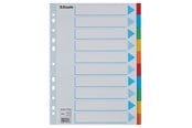 Lommer, Omslag & Registre - Esselte Skillebl.  Kart. A4 10-delt Flerf - 100193