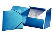 Mapper & Ordrebrett - Esselte Strikkmappe Rainbow m/3 klaffer Kartong FSC® A4 Blå - 1326502