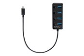 USB-hub - StarTech.com USB-C Hub 4-port USB-hub - USB 3.2 - 4 porter - Svart - HB30C4AIB