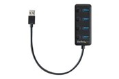 USB-hub - StarTech.com USB 3.0 Hub 4-port USB-hub - USB 3.0 - 4 porter - Svart - HB30A4AIB