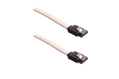 Sata - DUTZO Sleeved SATA kabel - Hvit - 0.17 m - DSC-SATASL03WHT
