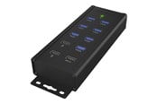 USB-hub - ICY BOX 7-Port - USB 3.0 USB-hub - USB 3.2 - 7 porter - Svart - IB-HUB1703-QC3