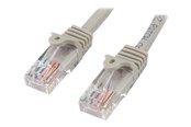 Nettverkskabel - StarTech.com 0.5m Gray Cat5e / Cat 5 Snagless Ethernet Patch Cable 0.5 m - patch cable - 50 cm - grey - Grå - 0.5m - 45PAT50CMGR