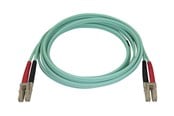 Nettverkskabel - StarTech.com 2m Aqua OM4 Duplex Multimode Fiber Optic Cable- 50/125 - LC/LC - network cable - 2 m - aqua - Blå - 2m - 450FBLCLC2
