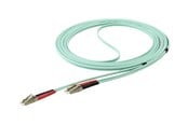 Nettverkskabel - StarTech.com 5m Aqua OM4 Duplex Multimode Fiber Optic Cable- 50/125 - LC/LC - network cable - 5 m - aqua - Blå - 5m - 450FBLCLC5