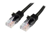 Nettverkskabel - StarTech.com 10m Black Cat5e / Cat 5 Snagless Ethernet Patch Cable 10 m - patch cable - 10 m - black - Svart - 10m - 45PAT10MBK