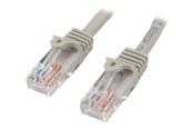 Nettverkskabel - StarTech.com Snagless Cat 5e UTP Patch Cable - patch cable - 15 m - grey - Grå - 15m - 45PAT15MGR