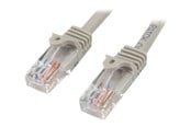 Nettverkskabel - StarTech.com Snagless Cat 5e UTP Patch Cable - patch cable - 3 m - grey - Grå - 3m - 45PAT3MGR