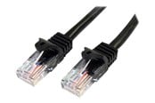 Nettverkskabel - StarTech.com 5m Black Cat5e / Cat 5 Snagless Patch Cable 5 m - patch cable - 5 m - black - Svart - 5m - 45PAT5MBK